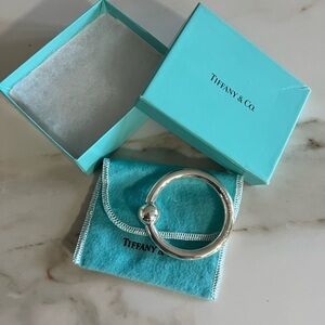 Vintage Tiffany & Co. Sterling Silver, baby rattle teething ring.